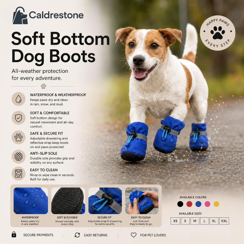 Caldrestone Soft Bottom Dog Boots