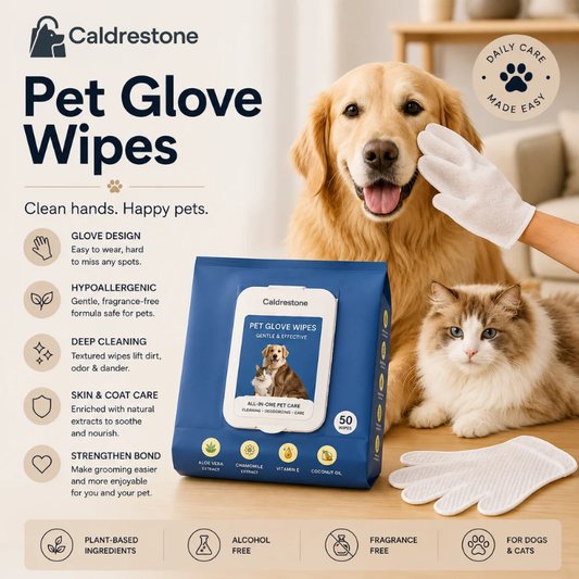 Caldrestone Pet Glove Wipes