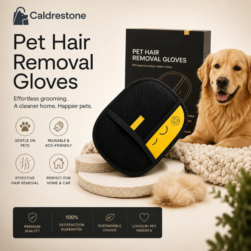 Caldrestone Pet Hair Removal Gloves