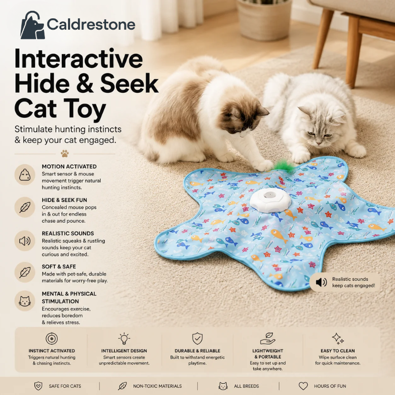 Caldrestone Interactive Hide & Seek Cat Toy