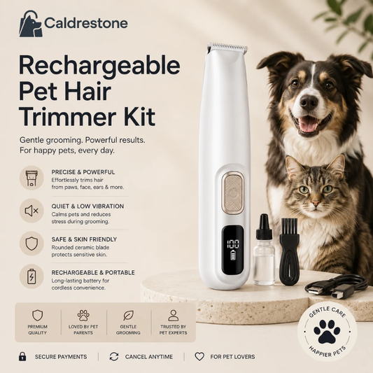 Caldrestone Rechargeable Pet Hair Trimmer Kit